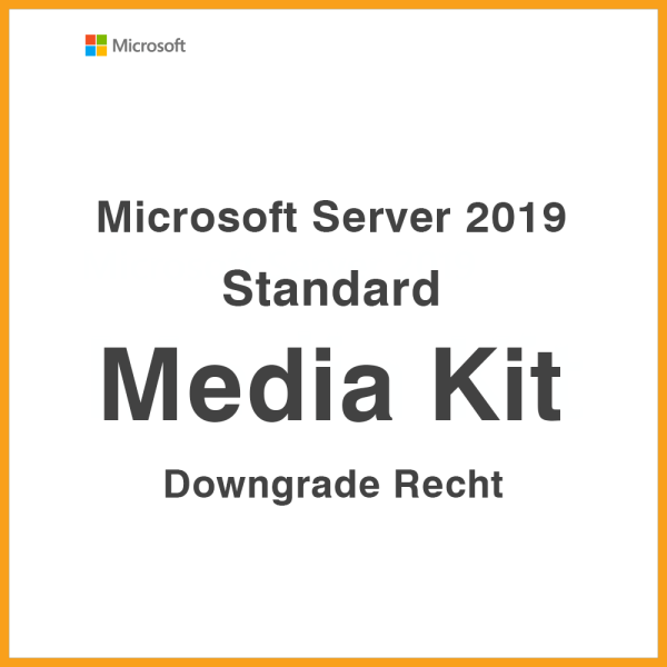 Microsoft Server 2019 Standaard Media Kit | Downgrade Rechts