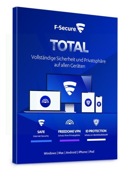 F-Secure Totale Beveiliging & VPN 2021 - Meerdere Apparaten - Downloaden
